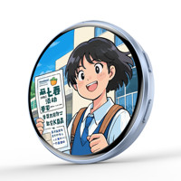 Badge numérique intelligent Ihomemix E87, affichage dynamique d'anime, écran tactile personnalisable, design facile à clipser, redéfinition de votre badge électronique