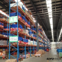 Système de rayonnage à palettes sélectif à prix compétitif, rayonnages industriels robustes en acier à 5 niveaux sur mesure pour le stockage en entrepôt