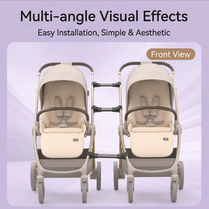 Passeggino di Lusso per Gemelli con <span class=keywords><strong>Seggiolino</strong></span> <span class=keywords><strong>Auto</strong></span>, Pieghevole, Leggero, 3-in-1, in Lega di Alluminio, Utilizzo Bidirezionale per 0-3 Anni - Product Image 6