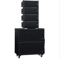 DBK Enceintes Line Array Professionnelles Double 10 Pouces avec Subwoofer 18 Pouces, Système Passif pour Scène et Mariages, Gamme Complète