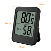 Termometer Digital Higrometer Ruang Tamu Bayi, Pengukur Temperatur dan Kelembapan, Tampilan LCD