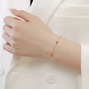 Dylam Women's Elegant Link Charm <b>Bracelet</b> 925 Sterling Silver Colorful 5A Cubic Zirconia <b>Adjustable</b> <b>Bracelets</b> - Product Image 6
