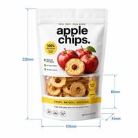 Op maat gemaakte bedrukte groothandel plastic staande ziplock verpakkingszakken voor gedroogde appelchips fruitsnacks rechtstreeks van de fabriek