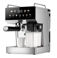 Cafetière expresso automatique à double chaudière Nouvelle machine à vapeur portable italienne numérique intelligente Machine à expresso pour réservoir de lait à domicile