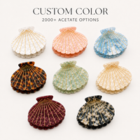 Nouveauté : Pince à Cheveux en Acétate de Cellulose Coquillage Personnalisable avec Logo – Accessoire Cheveux Femme pour Vacances à la Plage