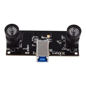 듀얼 렌즈 미니 USB3.0 카메라 모듈 동기화 1.3MP OTG UVC 3D VR 스테레오 웹캠 카메라