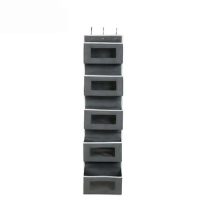 Organizador Colgante para Puerta con Ventanas Transparentes - 5 Bolsillos de Almacenamiento de Tela para Entrada y Dormitorio - Product Image 2