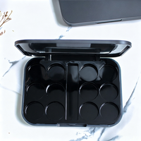 Palette à paupières vide en plastique avec miroir, 12 compartiments, pour maquillage portable, étui de voyage, boîte cosmétique personnalisable, vente en gros