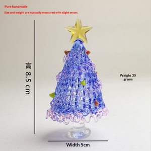 Ornamento da Scrivania in Vetro Boshan con Lavorazione a Filo, Albero <span class=keywords><strong>di</strong></span> <span class=keywords><strong>Natale</strong></span> Fatto a Mano per Ufficio, Casa e Regali Festivi - Product Image 6