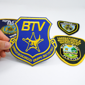 New thêu hoa vá quần áo vải cảm thấy loại dính ủng hộ Logo tùy chỉnh - Product Image 3