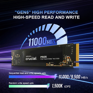 Crucial P505 1TB SSD PCIE 5.0 M.2 <b>Internal</b> Solid State <b>Drive</b> Up To 11000MB/s Read Speed For Desktop - Product Image 2