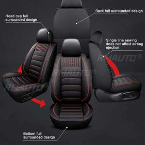 1PC Housse de siège de voiture universelle de luxe en cuir PU, imperméable, respirante, coussin de protection pour siège de voiture, compatible avec la plupart des SUV - Product Image 2