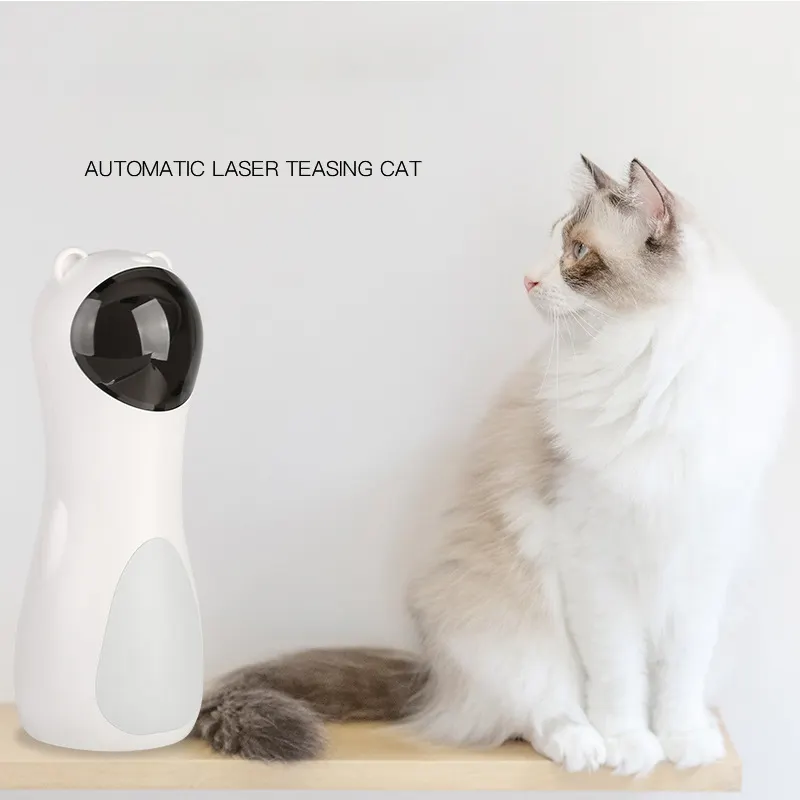 Grosir kustom desain baru interaktif ABS otomatis berputar Laser mainan kucing