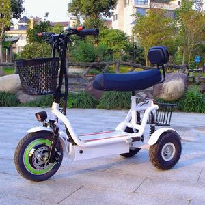 Nouveau style, batterie au plomb-acide de haute qualité, panier et siège, scooter électrique miniature à trois roues à carrosserie ouverte 48V - Product Image 4