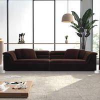 Canapé flottant en tissu velours de haute qualité pour la maison ou le salon