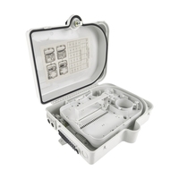 Caja de Distribución de Fibra Óptica de 24 Núcleos, Impermeable para Exteriores IP65, Material ABS, Terminal de Empalme FTTH FTTX, Caja NAP CTO