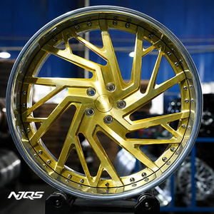 Rines Forjados NJQS Personalizados de 24, 26 y 28 Pulgadas, 5x120, 5x1143, con Radios Pulidos y Borde Cromado, para BMW/<span class=keywords><strong>Benz</strong></span>/Audi/Chevy - Product Image 1