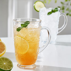 Vaso de Vidrio para Batidos de 400 ml, Personalizado, Transparente, para Café, Jugo, Agua, con Paredes Gruesas, Libre de BPA, Apto para Lavavajillas - Product Image 1