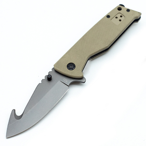 Cuchillo de supervivencia de acero inoxidable con mango G10 para cazar, acampar al aire libre, cuchillo de bolsillo de grado DIY, estilo de botón pulsador OEM personalizable - Product Image 5