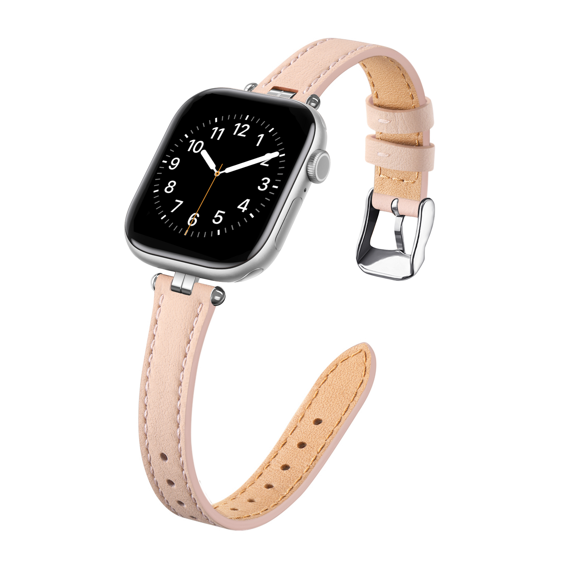 High Quality Brown Black Flat Texture Waterproof Easy Release Leather Watch Bands Breathable Feature Watch Straps