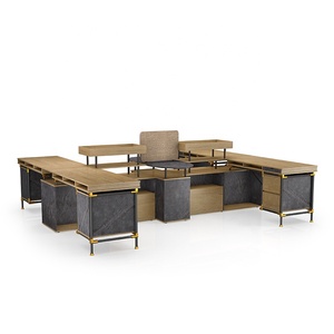 WASHE-Estación de trabajo Modular para personas, espacio de almacenamiento múltiple para oficina, 4 muebles comerciales, muebles de madera, espacio de trabajo abierto para oficina - Product Image 1