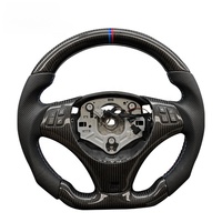 Volant personnalisé en fibre de carbone avec LED et palettes de commande pour BMW Série E (E90 328i, E60, E46, E92, E87, E92 M3, E39, X5 E70, X6 E71, E82, 7)