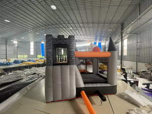 บ้านลมเป่าลมสำหรับฮาโลวีนพร้อมสไลเดอร์สระน้ำ, บ้านลมเป่าลมราคาถูกจากโรงงาน, บ้านลมเป่าลมราคาประหยัดสำหรับขายในช่วงฮาโลวีน - Product Image 5