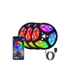 Guirlandes lumineuses LED intelligentes 24V, synchronisation musicale, changement de couleur RVB, longue portée, contrôle à distance par application, 8mm, IP65