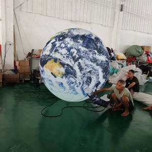 Wedding Stage Party quảng cáo trang trí lớn Inflatable mặt trăng hành tinh <span class=keywords><strong>Globe</strong></span> Earth Balloon với LED Light - Product Image 6