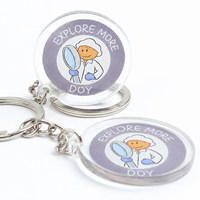 Porte-clés en acrylique personnalisés avec logo photo de dessin animé, prix d'usine, en vente