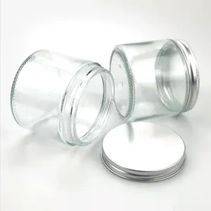 Jar For Food Glass Bottles And Glass Round Screw Cap Skin Care Packaging Glass Set Food Cream Jar Matt Amber