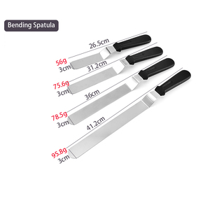 Strumenti per torte Set di spatole per glassa spatola per glassa per pasticceria da forno in acciaio inossidabile con manico in plastica - Product Image 2
