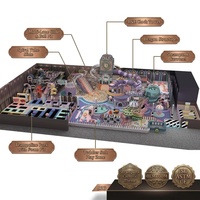 Équipement FEC intérieur personnalisé sur le thème Steampunk Carnival, avec toboggan multi-voies, tube spiralé, piscine à balles, trampoline FUN STATION Dragon |   OEM&