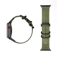 Bracelet en toile de nylon pour Apple Watch Series, bracelet en silicone souple tissé décontracté, vente en gros