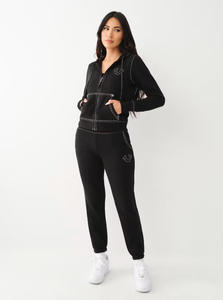 C0651 American Retro Reiß verschluss Hoodie Designer Mode Brief gedruckt Jogger Hosen <span class=keywords><strong>2</strong></span>-teiliges Set - Product Image 6
