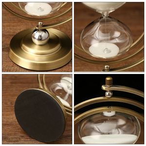 Sablier décoratif de luxe en métal pour la maison, minuteur 3D de 30 minutes avec sable, vente en gros - Product Image 3