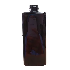 Botella vacía de plástico pet para loción, 1 oz, 2 oz, 4 oz, 16,7 oz, negra, cuadrada, con bomba de pulverización