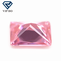 Qualité 5A 3*5mm-13*18mm baguette coupée à la machine en forme de zircone cubique rose pierres précieuses en vrac baguette synthétique pierres CZ découpées à la machine