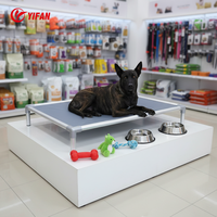 Lit surélevé pour animaux de compagnie en aluminium de qualité commerciale, robuste et durable, résistant aux morsures, facile à nettoyer, idéal pour l'affichage en animalerie et l'usage quotidien