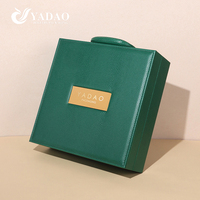 YADAO Étui à bijoux en cuir PU de haute qualité avec poignée, boîte à bijoux avec code, logo personnalisé, portable, pour les voyages