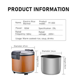 Uso commerciale 23L grande scaldabagno <span class=keywords><strong>riso</strong></span> scaldabagno elettrico <span class=keywords><strong>riso</strong></span> con coperchio a cerniera - Product Image 2