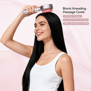 Peine masajeador de cabeza vibratorio automático inteligente eléctrico nuevo cepillo de masaje del cuero cabelludo para el crecimiento del cabello cepillo aliviar la cabeza - Product Image 2