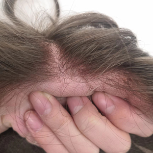 Toupet da <span class=keywords><strong>uomo</strong></span> LONGFOR <span class=keywords><strong>invisibile</strong></span> con pizzo svizzero frontale, sistema di sostituzione dei capelli in pizzo svizzero, 100% capelli umani dall'aspetto naturale per <span class=keywords><strong>uomo</strong></span> - Product Image 1