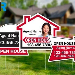 Factory Priced Wholesale OPEN HOUSE Sign Stake Waterproof PP <b>Plastic</b> <b>Sheet</b> Customizable Size Color for Real Estate Moving/Yard - Product Image 3