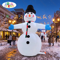 Mascotte géante gonflable Bonhomme de neige pour l'extérieur, décoration gonflable de Noël et de festival d'hiver pour centre commercial, place publique et site touristique