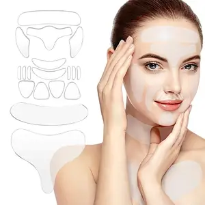 Adesivo riutilizzabile per la rimozione delle rughe in Silicone Face fronte Neck Eye Sticker Pad antirughe Aging Skin Lifting Care Patch