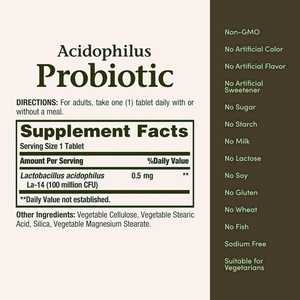Tabletas Orgánicas de Marca Privada de Alta Calidad con Probióticos para Apoyar la Digestión, los Niveles de Energía y Aliviar el Estrés - Product Image 5