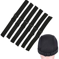 Bandes élastiques réglables Accessoires pour perruque pour bonnet de perruque et outil de fabrication d'extensions de cheveux