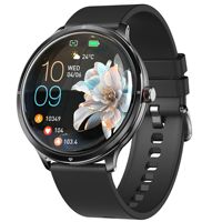 Montre connectée unisexe V98 pour appels, écran tactile complet, moniteur de fréquence cardiaque, suivi des pas, suivi du sommeil, sports de plein air, charge sans fil, silicone