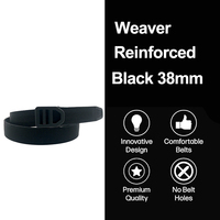 Ceinture tactique utilitaire EDC en nylon noir de 1,5 pouce, robuste, avec boucle en alliage renforcée, vente en gros